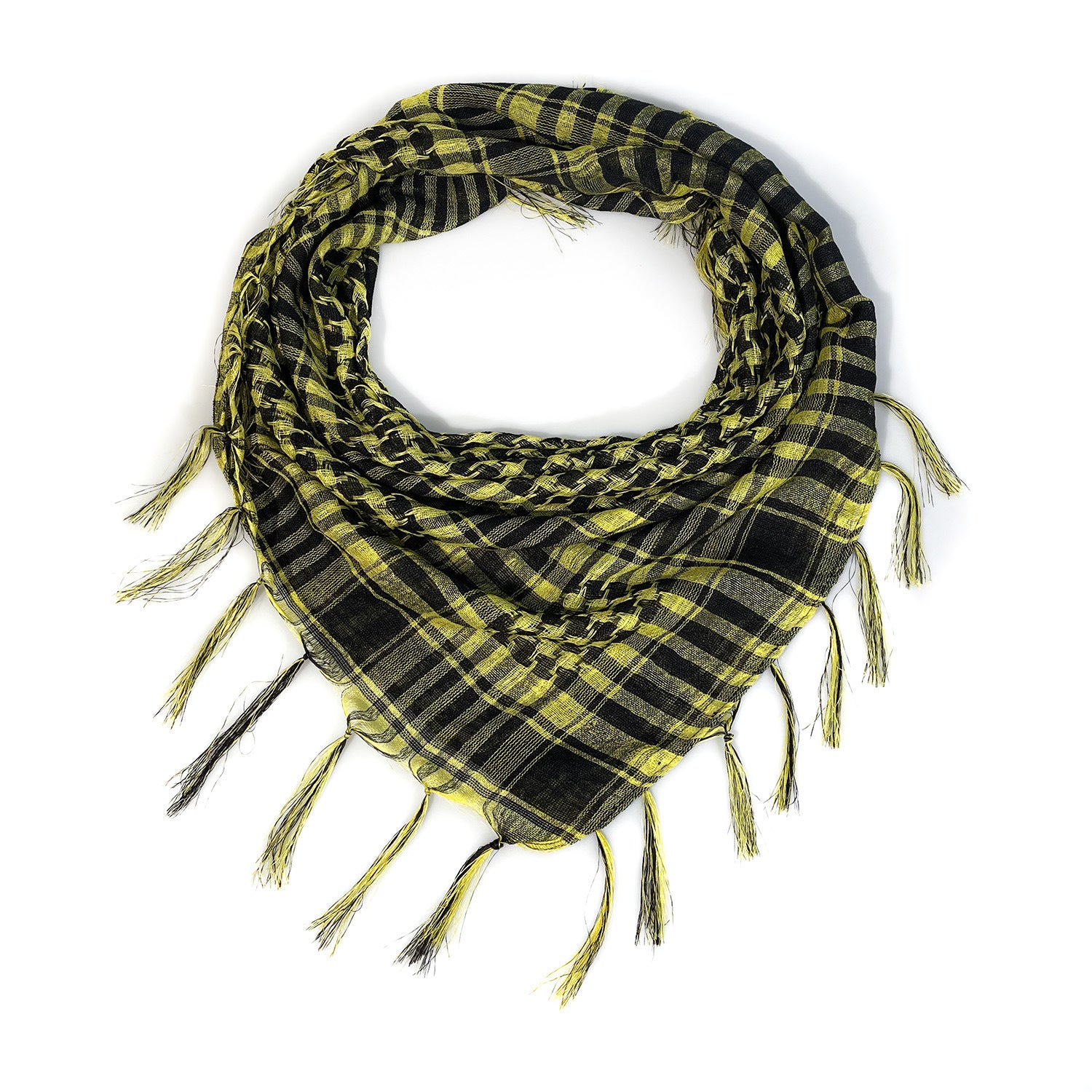 Network Silk Houndstooth Square Keffiyeh Military Fans Tactical Tassel Desert Scarf