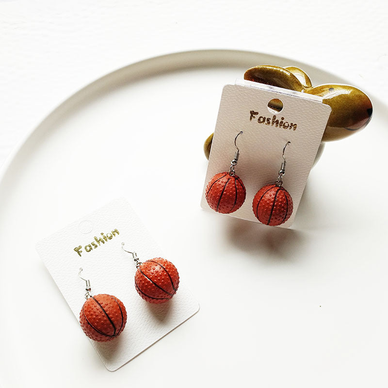 Fashion Sports Style Basketball Earrings