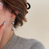 Metal Geometry Water Drop Pendant Earrings