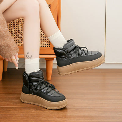 Fleece-lined High-top Snow Boots