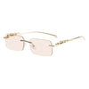 Men And Women Fashion Simple Square Frameless Sunglasses