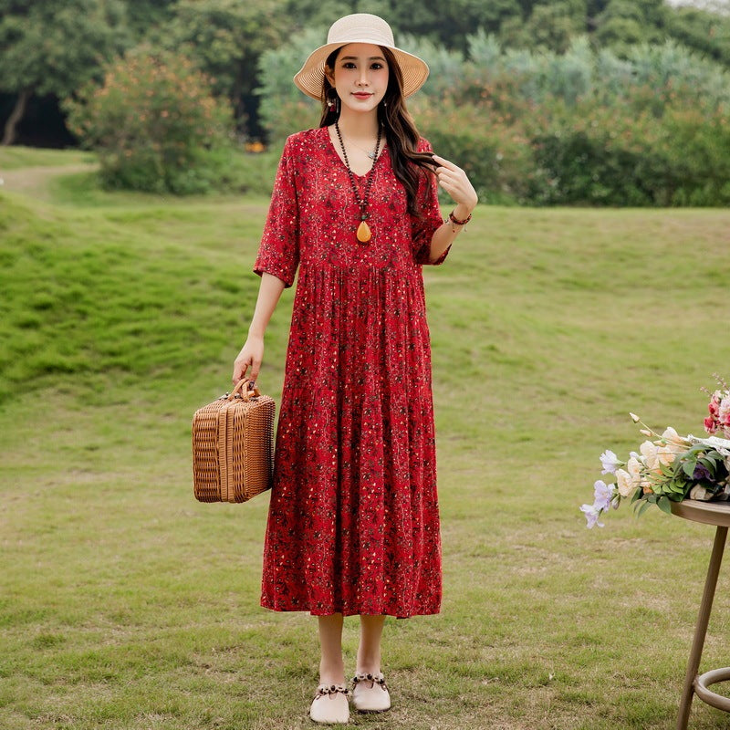 Summer New Noil Poplin Dress Stylish