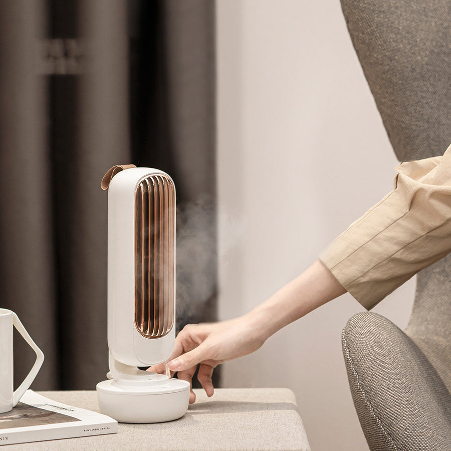 Mini portable leafless fan