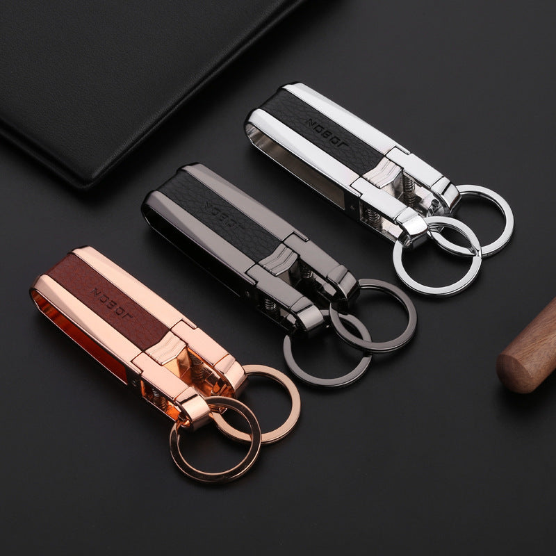 Leather Belt Key Buckle High-end Men's