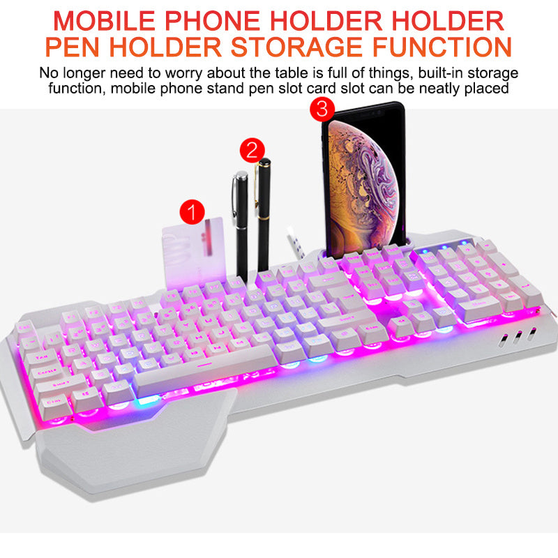 Keyboard with RGB Backlight Phone Holder