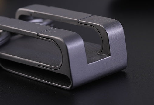 Titanium alloy belt key ring men wear belt double key ring