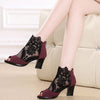 Lucyever Women Sandals Square High Heel