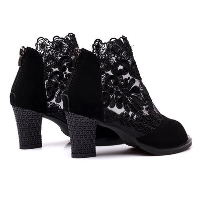 Lucyever Women Sandals Square High Heel