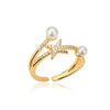 Niche Retro Blue Big Zircon Trendy Personality Ring
