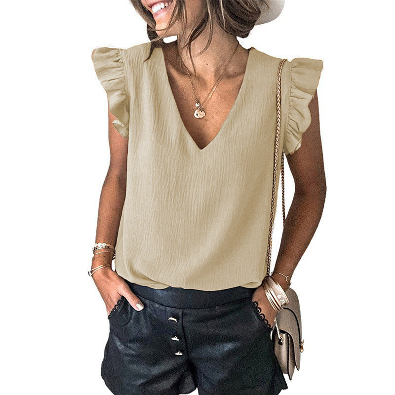 Ruffled Sleeve Top