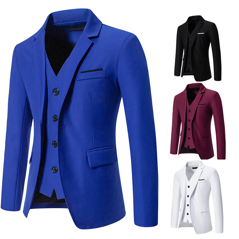 Men's Color Matching Small Suit European And American