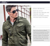 brand jacket men winter army military pilot