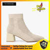 All-match Stretch Knitted High Heel Solid Color