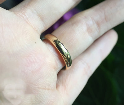 Simple Men And Women Couples Ring Rose Gold Light Luxury