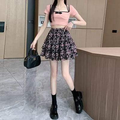 Floral A- Line Skirt