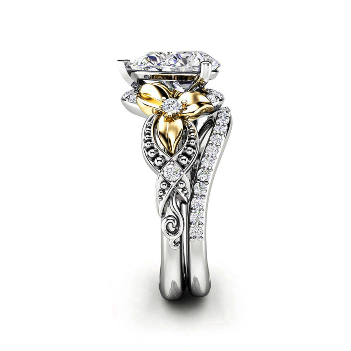Two-tone Ring European And American Style Women