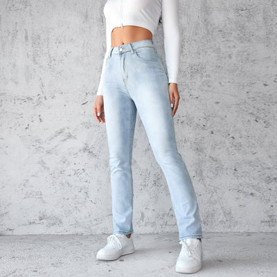Women's Straight Leg Slim Fit Jeans