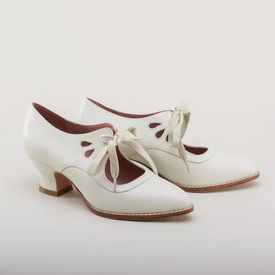 Hollow Out High Heel Lace-up Casual Shoes