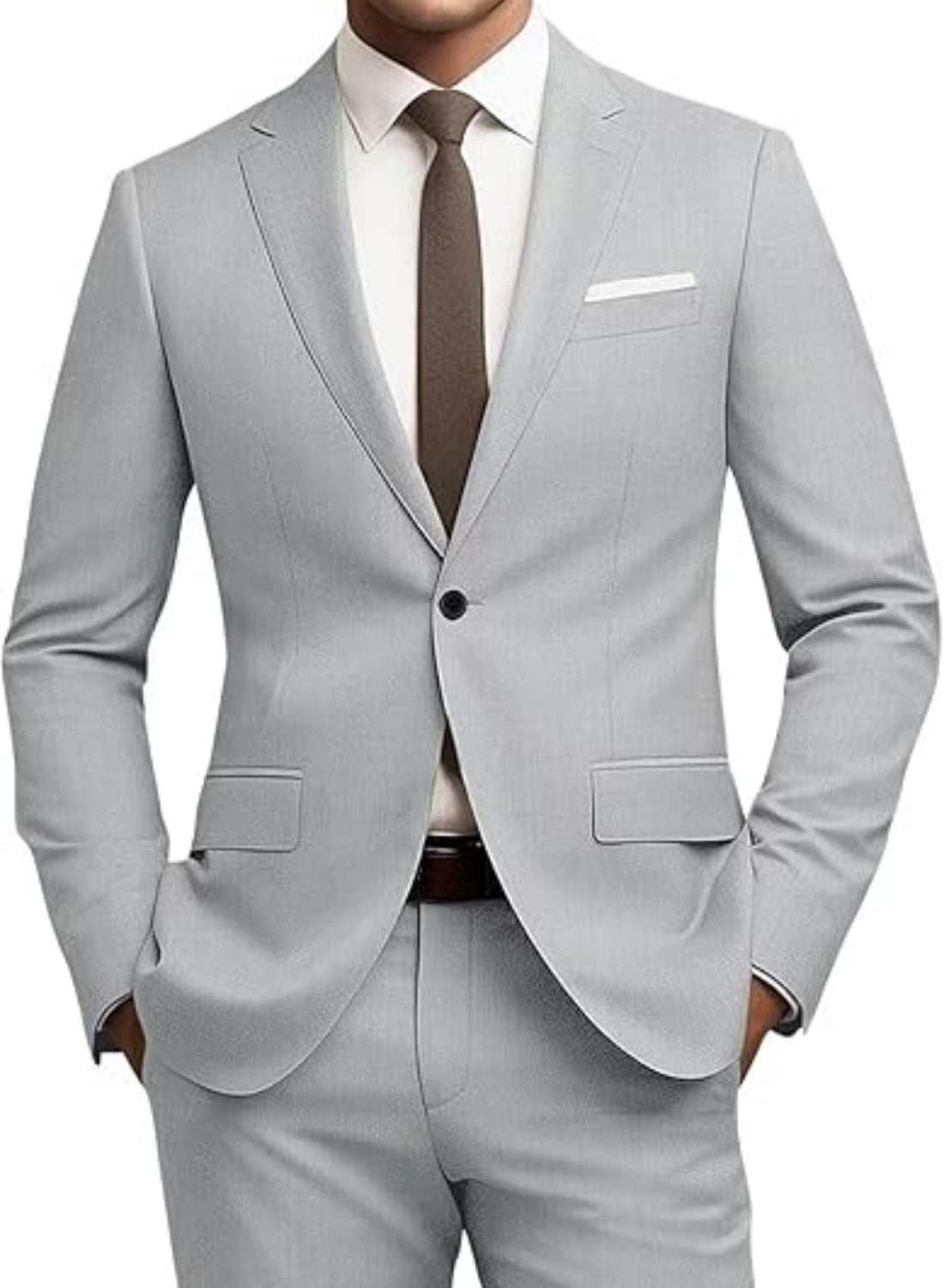 Men's Suit Slim Fit 2-piece Set Casual Business Set