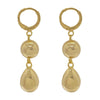 Metal Geometry Water Drop Pendant Earrings