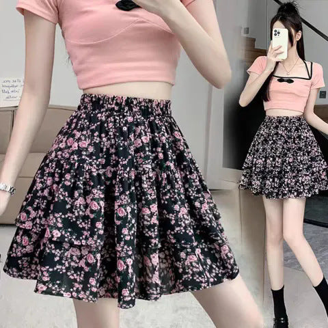 Floral A- Line Skirt
