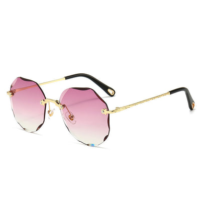 Polygonal Sunglasses Women Rimless