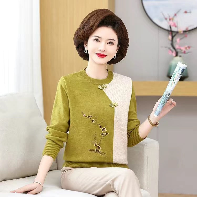 Young Mothers' Clothing Bottoming Shirt Retro Style