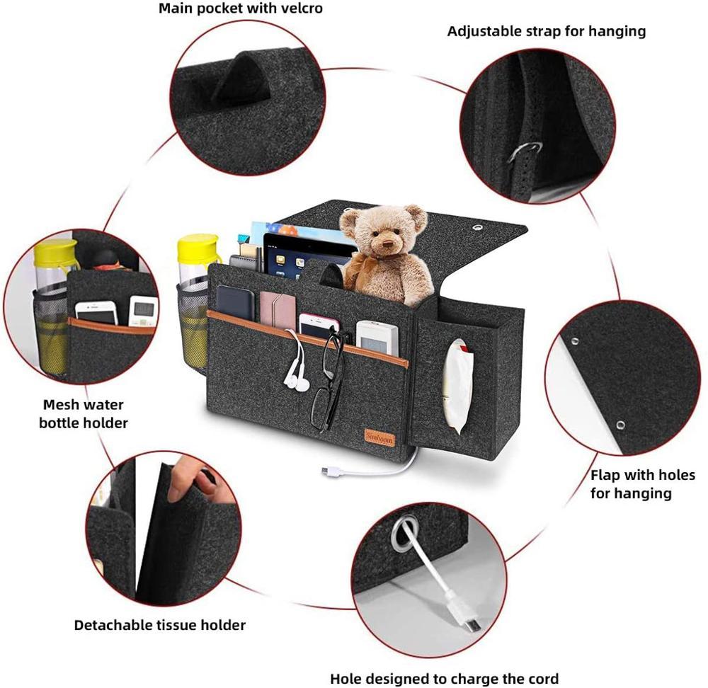 Home Fashion Storage Bedside Felt Shelf Bag