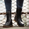 Men's Breathable Leather Cotton Shoes Lace-up