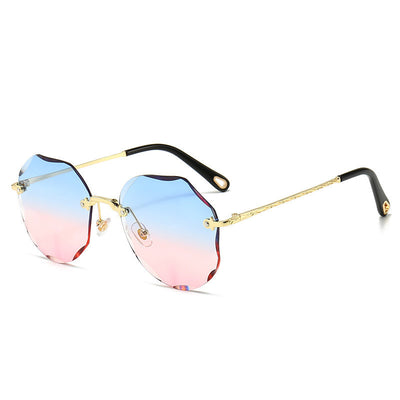 Polygonal Sunglasses Women Rimless