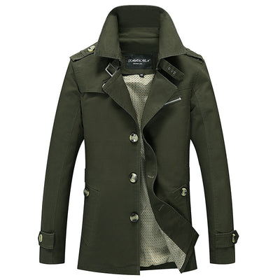 Spring men's washed windbreaker jacket