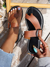 Summer Buckle Toe Clip Sandals Fashion Flat Beach Shoes