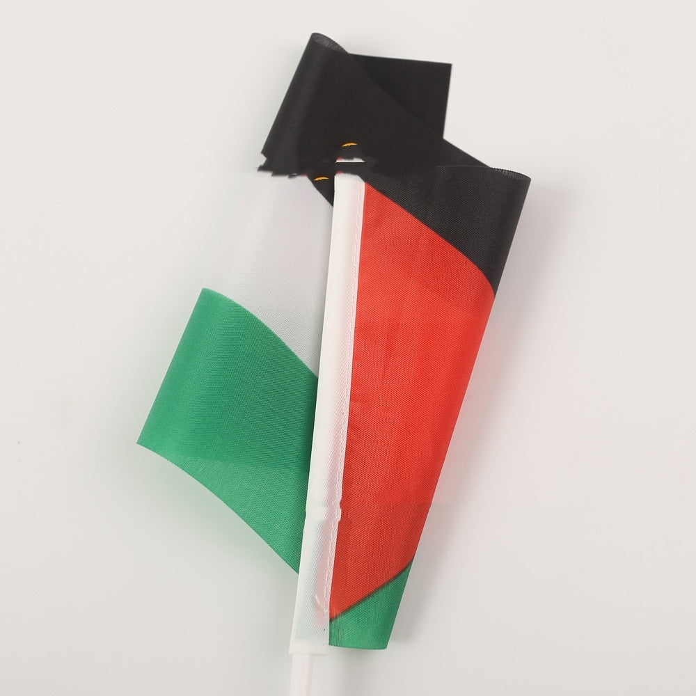 14 21cm Palestine Hand Signal Flag With Rod