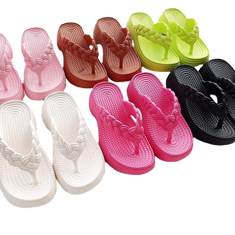 EVA Candy Color Soft Bottom Clip Toe Flip-flops