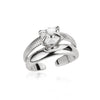 Niche Retro Blue Big Zircon Trendy Personality Ring