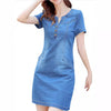 Mid-length Denim Dress