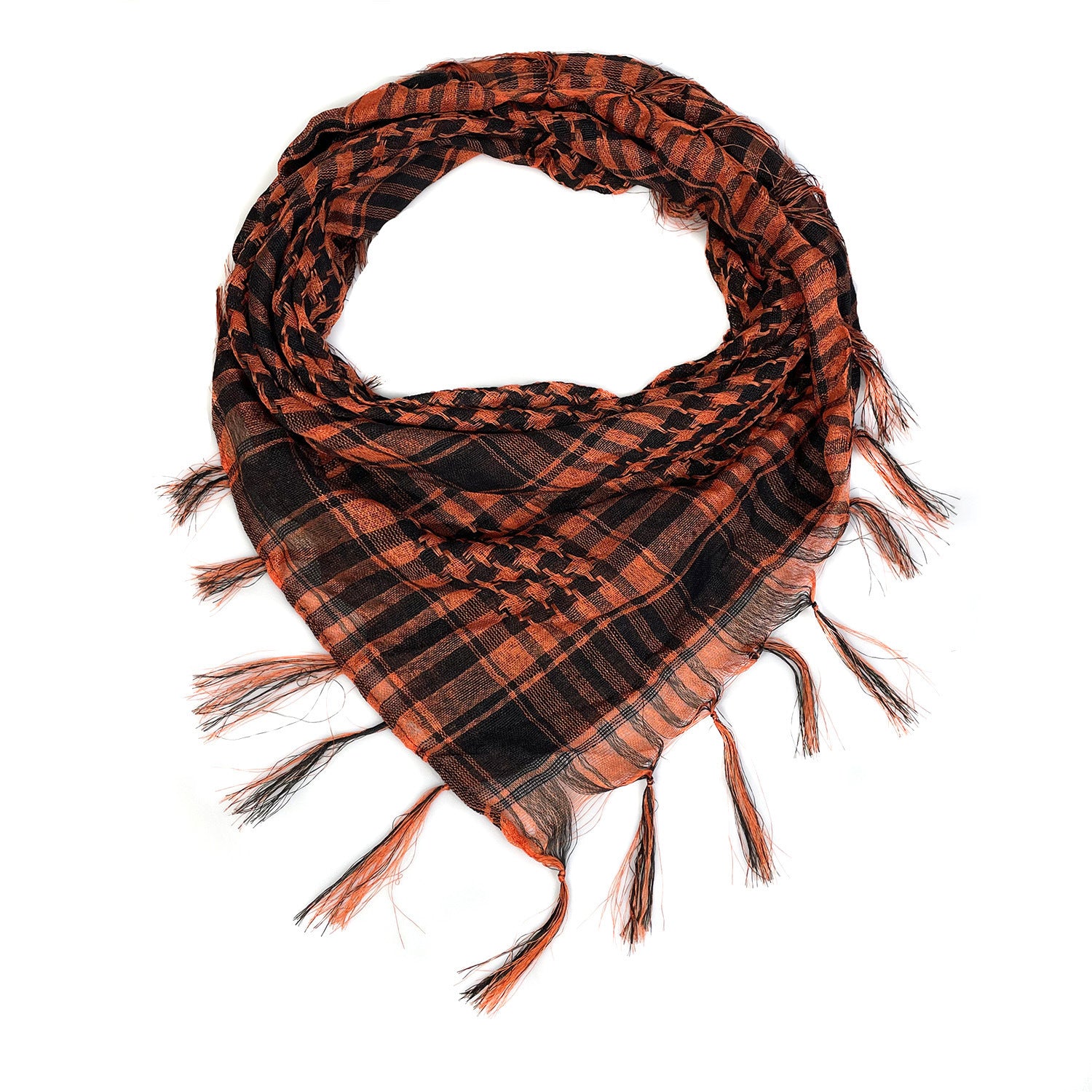 Network Silk Houndstooth Square Keffiyeh Military Fans Tactical Tassel Desert Scarf
