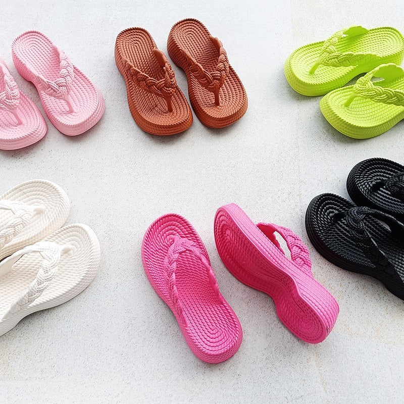 EVA Candy Color Soft Bottom Clip Toe Flip-flops