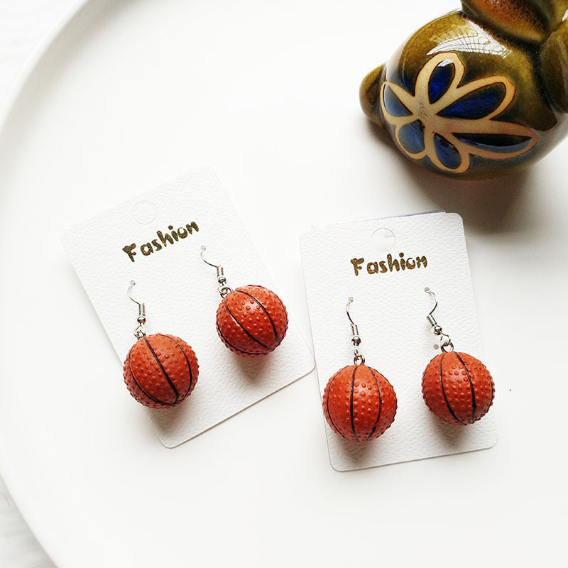 Fashion Sports Style Basketball Earrings