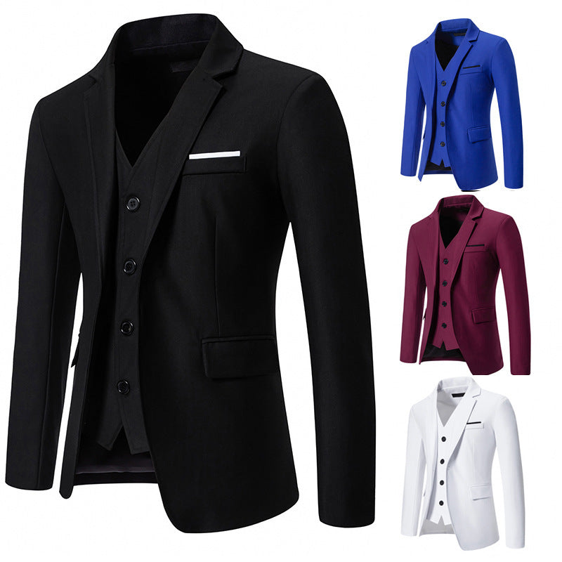 Men's Color Matching Small Suit European And American