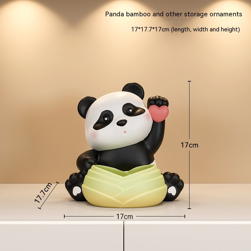 Panda Home Entrance Cabinet Key Storage Ornaments