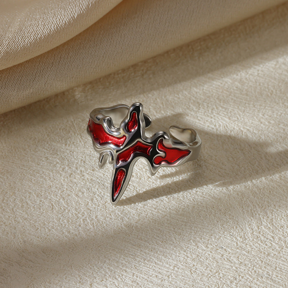 Stainless Steel Open Ring Plated 18K