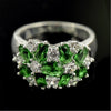 Zircon Creative Bloom Flower Rhinestone-embedded Ring