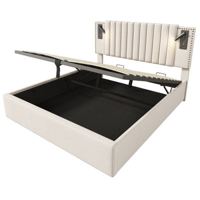 Cotton Panel Material Storage Bed Frame