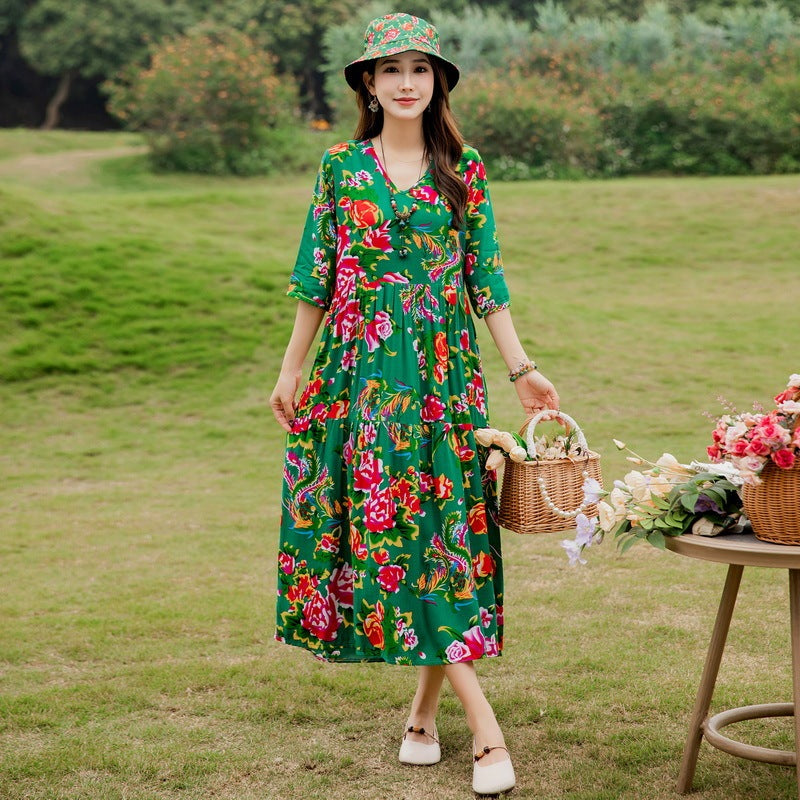 Summer New Noil Poplin Dress Stylish