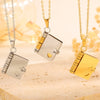 Titanium Steel Girl Love Letter Necklace With Openable Pendant
