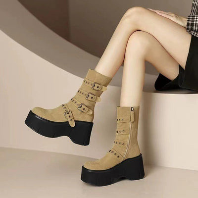 Platform Wedge Booties Women