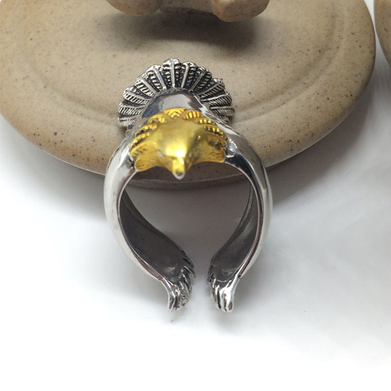Vintage Big Eagle Wing Open Ring
