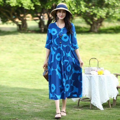 Summer New Noil Poplin Dress Stylish