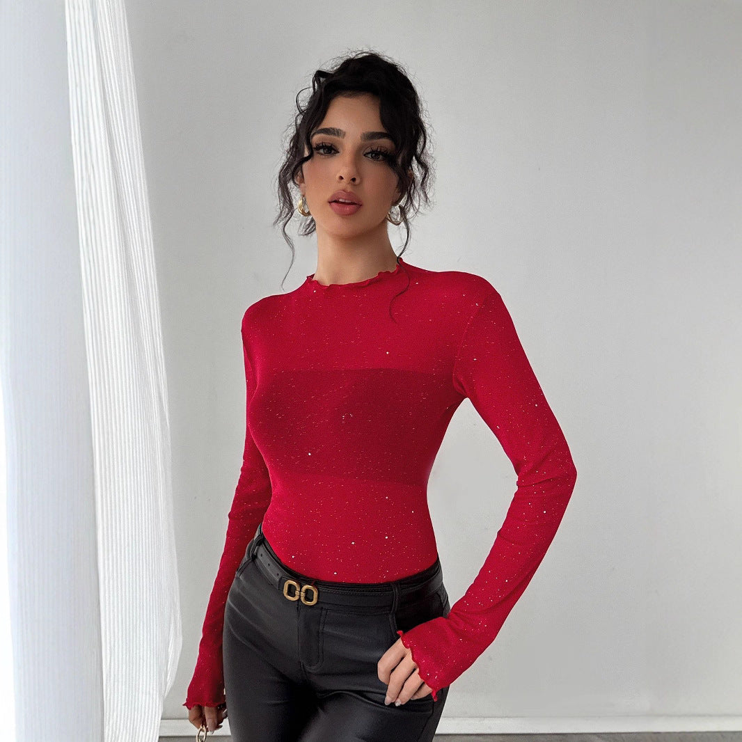 European And American Sequined Top